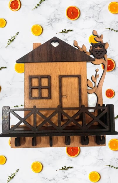 House shape Key holder Wooden Key Holder I Key Holder Wall Hanger I Key Holder Wall Hanging |