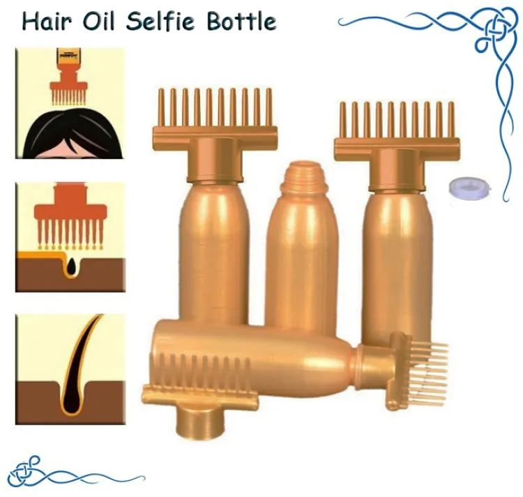Hair Oil Applicator Bottle, Root oiling Comb bottle for Hair Coloring, Shampoo, Oiling, Dye, and Scalp Treatment for home & commercial (Empty Bottle)