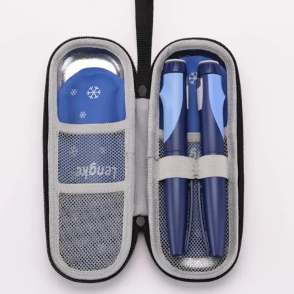 1/2 Set Insulin Pen Cooling Travel Box Diabetes Medication Insulation Cooling Storage Box, with Reusable Ice Packs, Suitable for Insulin Pen and Diabetes Supplies Storage Insulation Bag (Random Color)