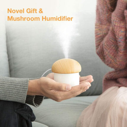 Mushroom Shape Humidifier Portable Mini Humidifier Direct usb current Aroma Diffuser Cool Mist 300ml (With box)