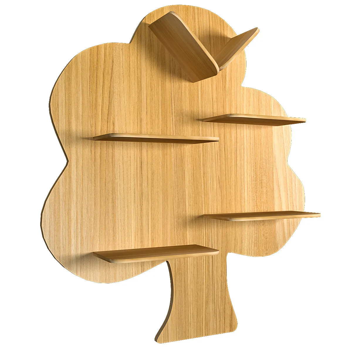 Tree shaped  Wooden shelf MDF material 18 inch covered area
