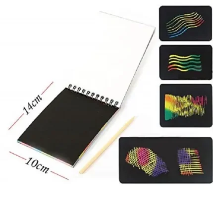 Small Scratch Note Pad | Rainbow Drawing Draft Books for Childrens (random color)