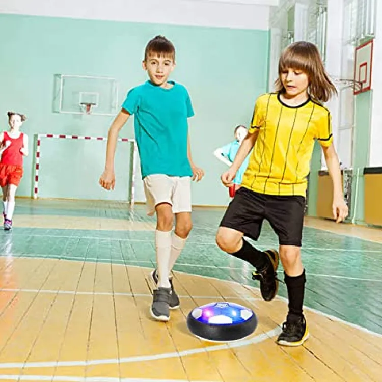 Hover Ball with Lights Air Floating Soccer Toy with LED Lights and Foam Bumper, Indoor Games for Kids