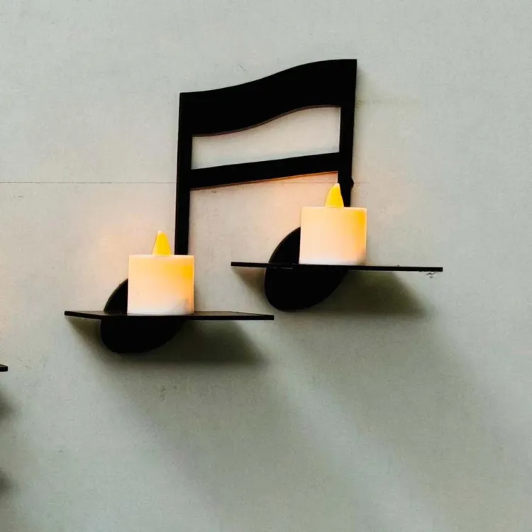 Musical Instruments Wall Shelves, Wall Decoration Items, Miniature Shelves for Wall, Wooden Shelf, Candle Flower Holder, Room Decoration