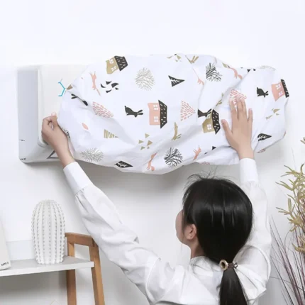 Ac Protective Dust Cover  Cute Cartoon Printing Dust Cover for air condition (Random design & Color)1 ton