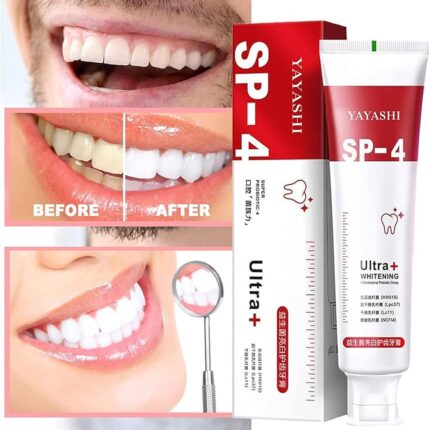 Yayashi Sp-4 Ultra Whitening Toothpaste Probiotic Stain Remover 100ml / Stain Removing Toothpaste, Protects Gums Freshens Breath, for Everyone