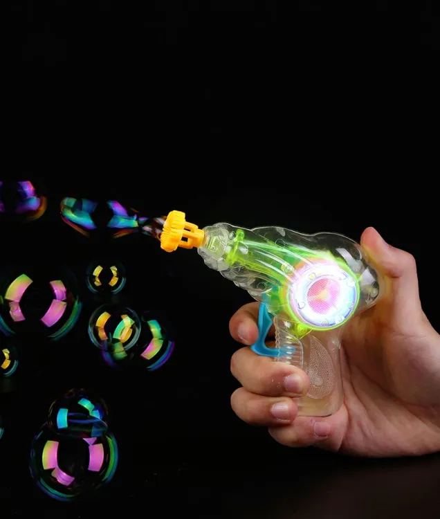 Led Bubble GunN With Bubble Soap For Kids