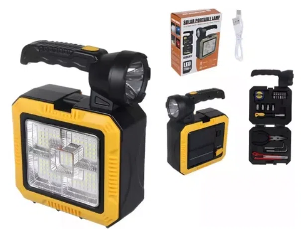 Solar Portable Lamp 7739-L – Rechargeable LED Light for Outdoor & Emergency Use - Image 1