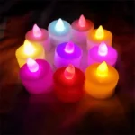 12 Pcs Led candles Colorful LED Candles Lights Battery Operated Flameless Tealight Fake Candles Lamp - Image 2