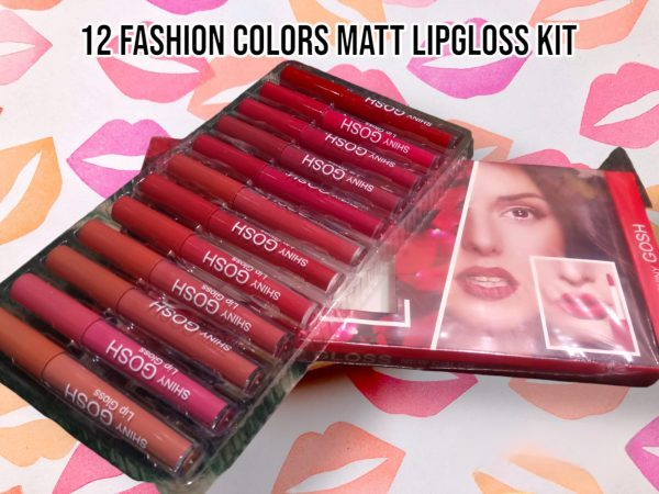 12 Shade Pack shiny gosh Lipgloss Pack of 12, for enhance your beauty look - Image 1
