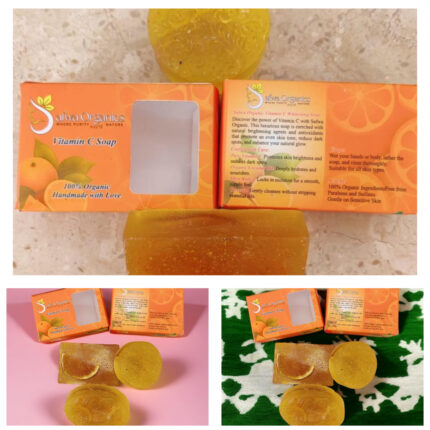 Safwa Organics Vitamin C Soap | Organic Handmade Glow Bar Soap | Best Quality Soap 