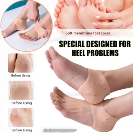 Pack of 2,Pair of half Heel Pain Anti Crack Silicone Set - Anti Crack  For Pain Relief Unisex