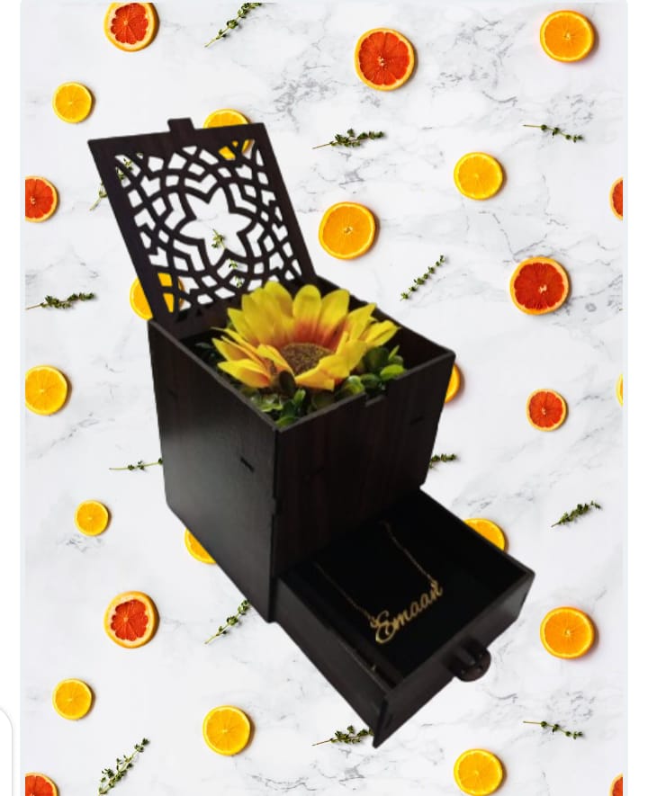 Jewelry box MDF wood material