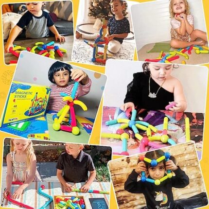 25 pcs Magnetic Blocks Toy for Kids | Magnetic bar blocks  Educational and Stimulating Magnetic Toy for Kids