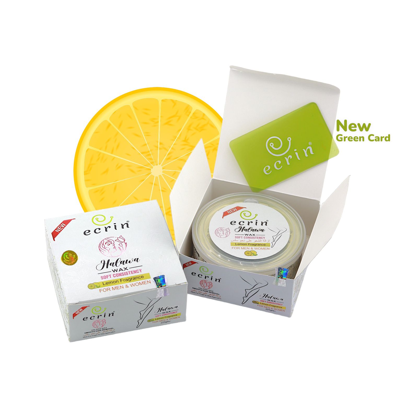 ECRINCOSMETICS  Ecrin Organic Halawa Wax - 100% Lemon & Sugar Base
