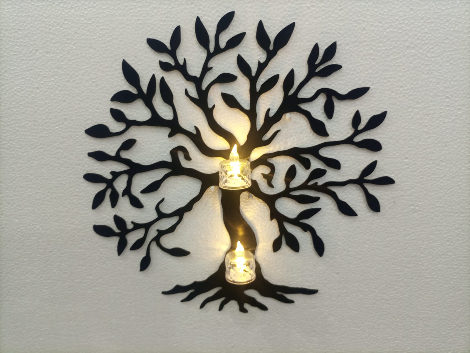Tree Shaped Candle holder | Wooden Candle Light Holder | Wall Sticker, Wall Decoration