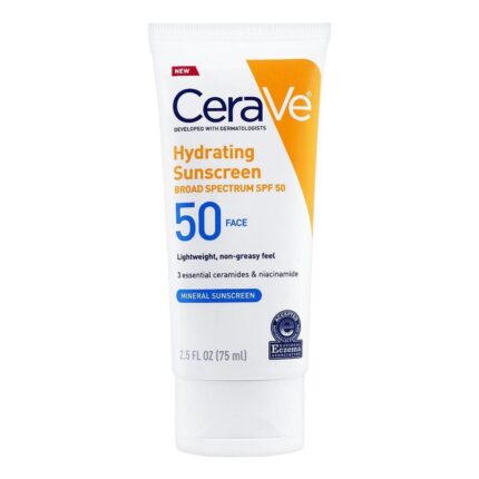 CeraVe Hydrating Mineral Sunscreen SPF 50 -100 ML - CeraVe Hydrating SunBlock