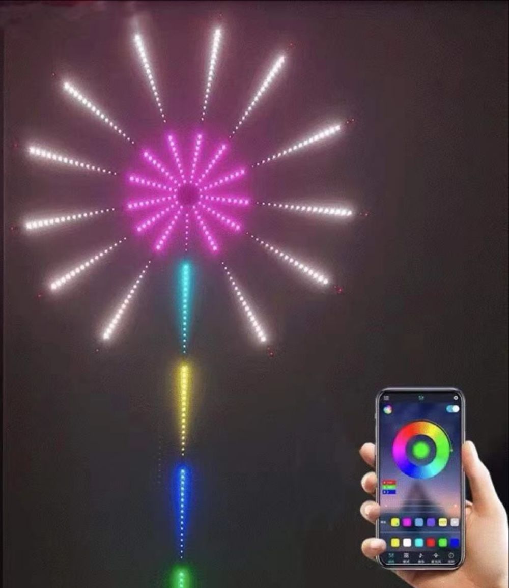 Fireworks light strip Full-color lamp beads, dazzling and changeable, multi-color control - Image 1
