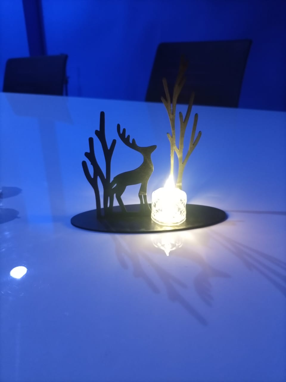 Deer candle holder  Desktop decoration MDF wood material