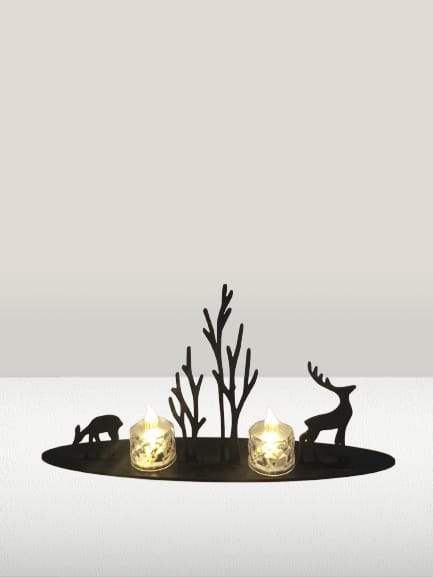 Nature art candle holder  Desktop decoration MDF wood material