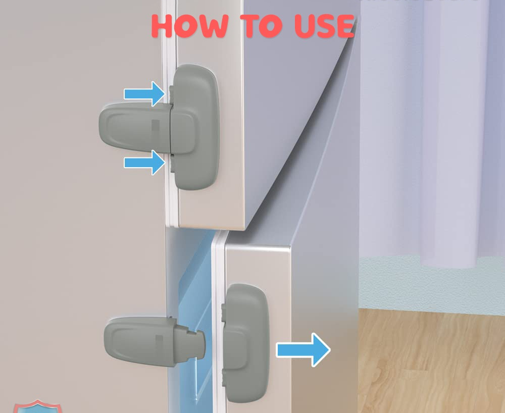 Child Safety Fridge Lock , Baby Safety Refrigerator Freezer Door Lock, No Tools Need or Drill - Image 1