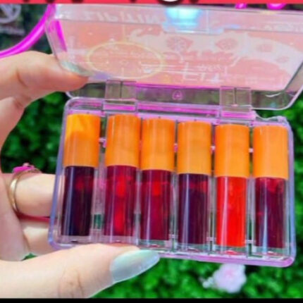 Pack of 6  Mini Lip Tints – Vibrant, Long-Lasting Color