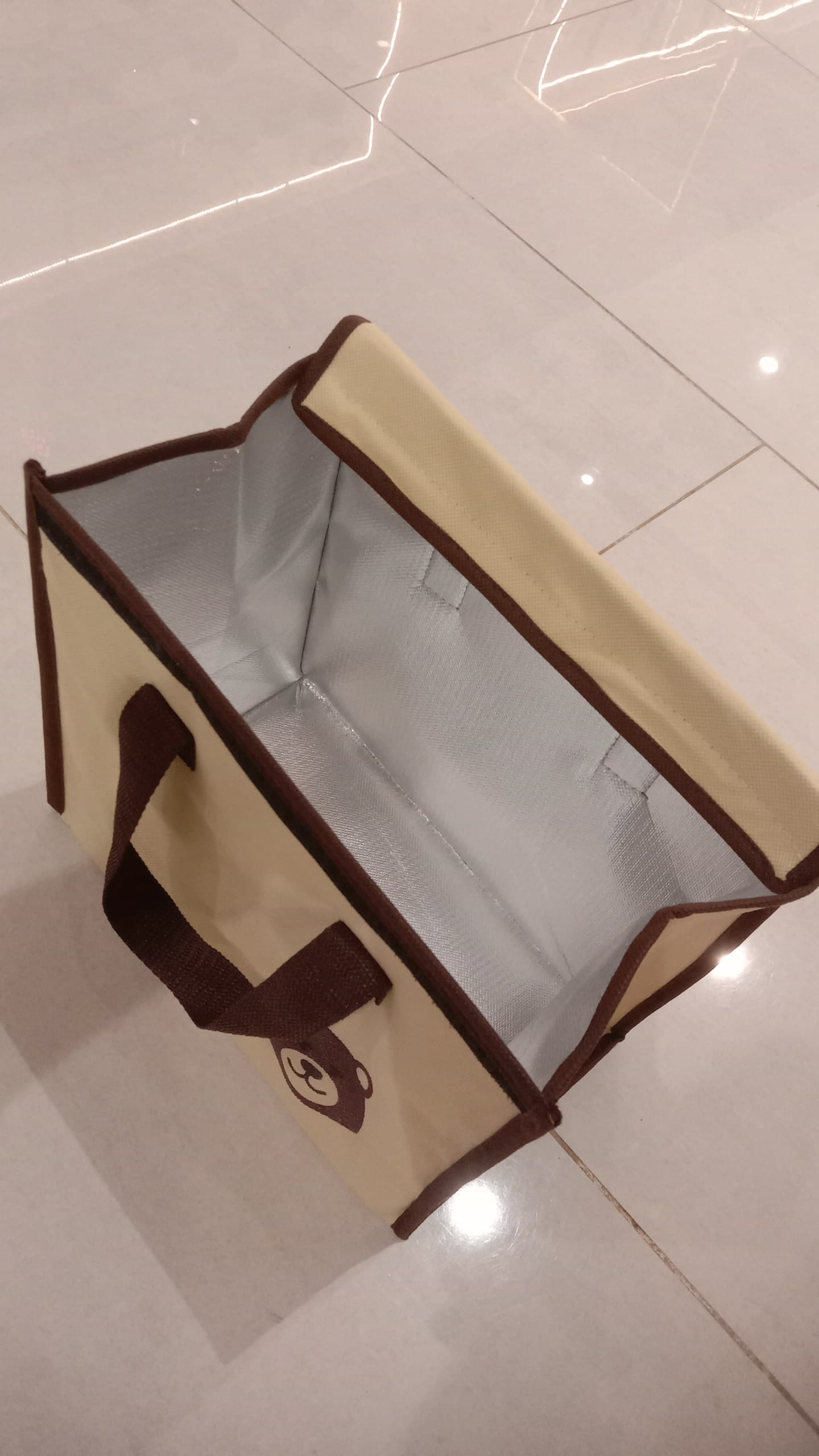 Non-woven Lunch Tote Bags Box Portable Fabric  Packaging Keep Warm Cold Delivery Reusable Pouches (Random Color & Design)...