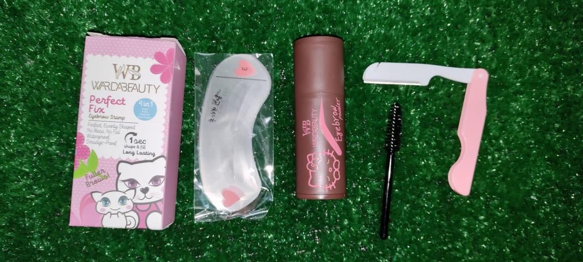 3 in 1 Eye brow Deal eyebrow stamp, Eye brow pencil, eyebrow razor tinkle - Image 1