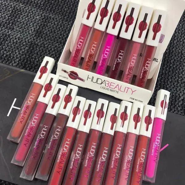Pack of 6 glossy lipgloss Matte Finish - Image 1