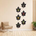 Leaf Hangin Pack of Six wall art Style Modern Design Decoration - Image 2