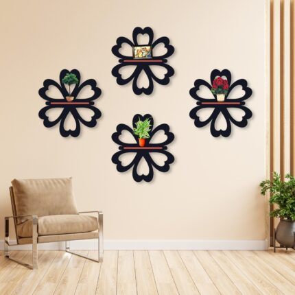 Flower shelves Pack of 4 Art Home Decorations