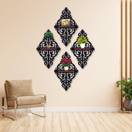 Square grill shelves Pack of Four Art Home Decorations