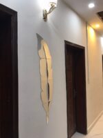 silver )leaf Mirror silver Home Wall art