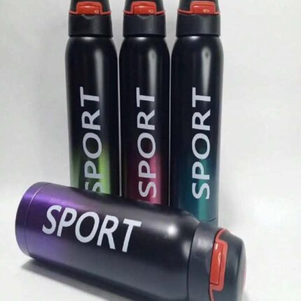 500ml Portable Sports Water Bottles Thermos With Straw (random color)