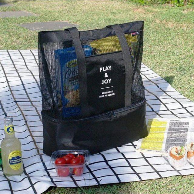 Hanging Travel Outdoor Picnic Cool Bag Organizer (random color) - Image 1