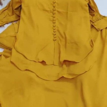 2 Pc Silk Collar Plain Shirt & Trouser