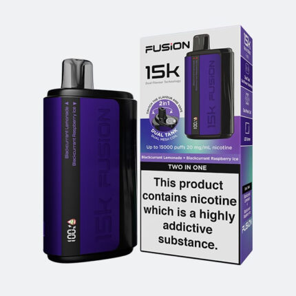 Fusion 2 IN 1 Original Disposable Dual Flavor Vape 15000 Puffs 20mg | Rechargeable | Premium Display With Sleek Design