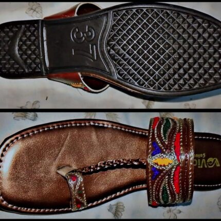 Kolhapuri Slipper Design No. 25-81 – Timeless Brown Traditional Footwear (With Box )