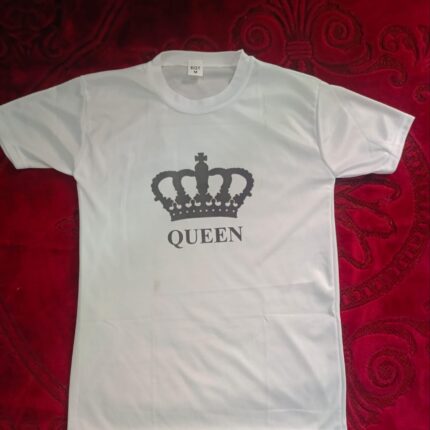 King & Queen Style White T-Shirt - King & Queen Design T-Shirts  – Best Quality T-Shirts For Girls | T-Shirt For Women - T-Shirt For Boy | T-Shirt For Men | King T-Shirts  | Queen Design T-Shirt