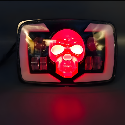 Skull Style Headlight with indicators Beam For Bike | Upgraded Model Original Fitting For Honda CD70 / CG125