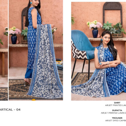 ✨ ZESH   ✨ 3 PieceUnstitched Suit ZESH SUMMAER LAWN COLLECTION 2025