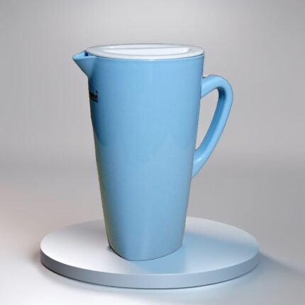 2 Liter Pure Plastic Water Jug – Food-Grade, Durable & Easy-to-Clean with Handle & Lid (Random color)