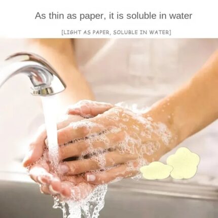 Pack of 2 Portable Disposable Soap Tablets – 50 Sheets per Box, Travel-Friendly Soap Paper (Random Color)