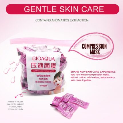 Pack of 50 BIOAQUA Compressed Facial Tablet Face Sheet | 50 Pcs Facial Tablets | Best Quality facial tablets