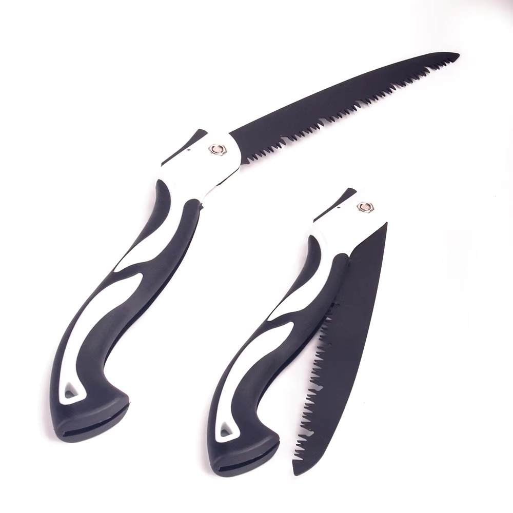 Foldable Saw Camping Tool Folding Hand Pruning Saw with Blades - Folding Saw Efficient Chip Removal Lock Design Pocket Pruning Saw for Bone Trees Wood Trimming Cutting ( Random Color ) - Image 1