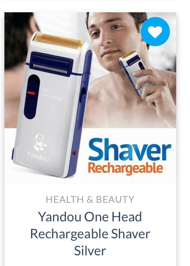 MEN CLEAN SHAVER MACHINE ELECTRIC SHAVER FOR MEN SILVER BLUE MEN CLEAN SHAVER MACHINE YANDOU FOIL SHAVER RECHARGABLE POCKET SIZE
