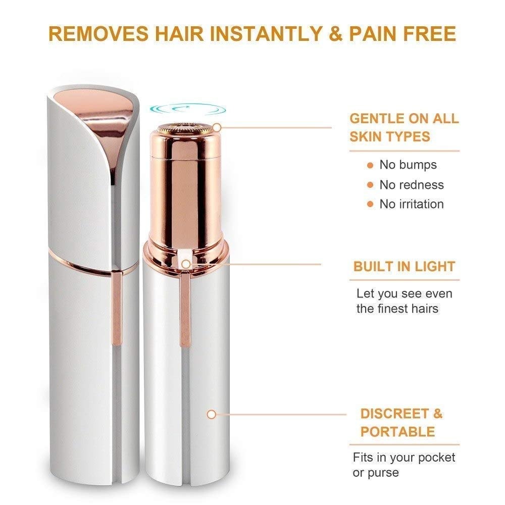 Rechargeable Facial Hair Remover Hair Trimmer for Eye chin cheeks upper lip for girls & women - Image 1