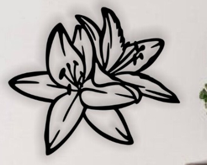 Lily flowers Wall decorations MDF Wood material