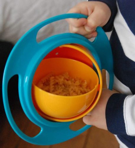 360 degree Gyro Bowl for feeding Baby Kids (random color)