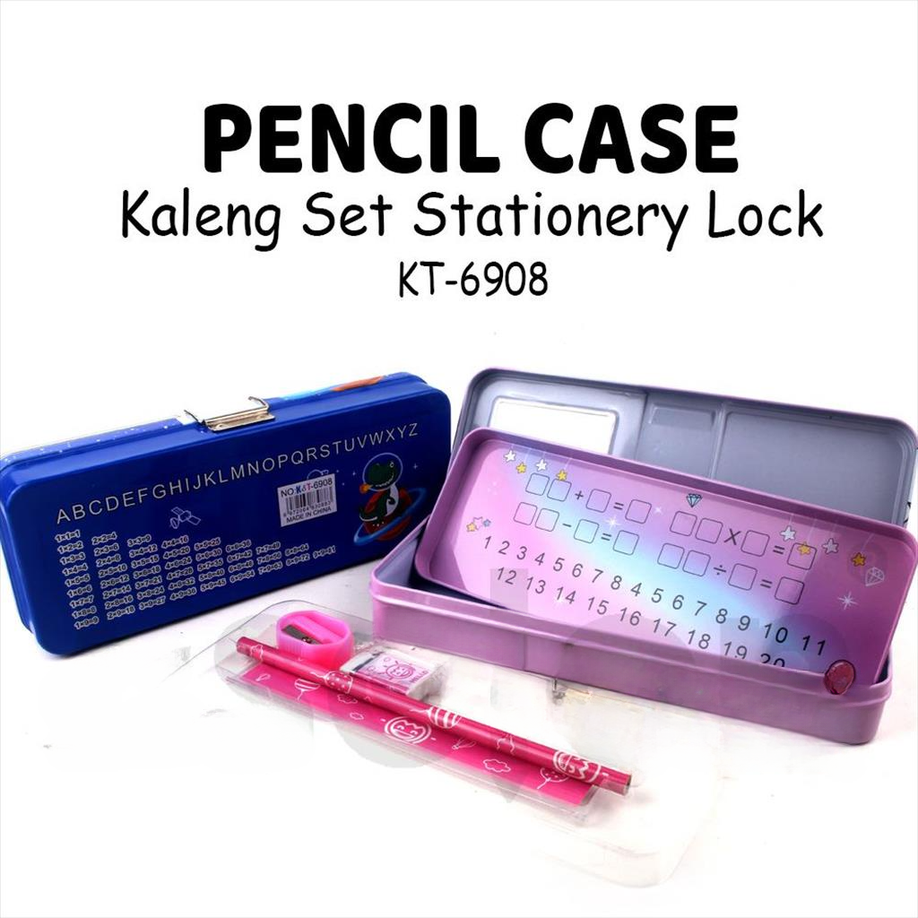 Character Set Tin Pencil Box | Pencil Case for boys and girls best gift for school kids (Random colors & Designs)